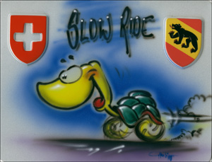 Unikat Motorradschild www.neu1.ch